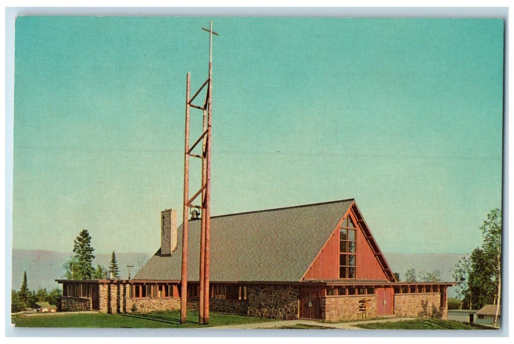 c1960 Exterior View St John Church Grand Marais Minnesota MN Antique Postcard