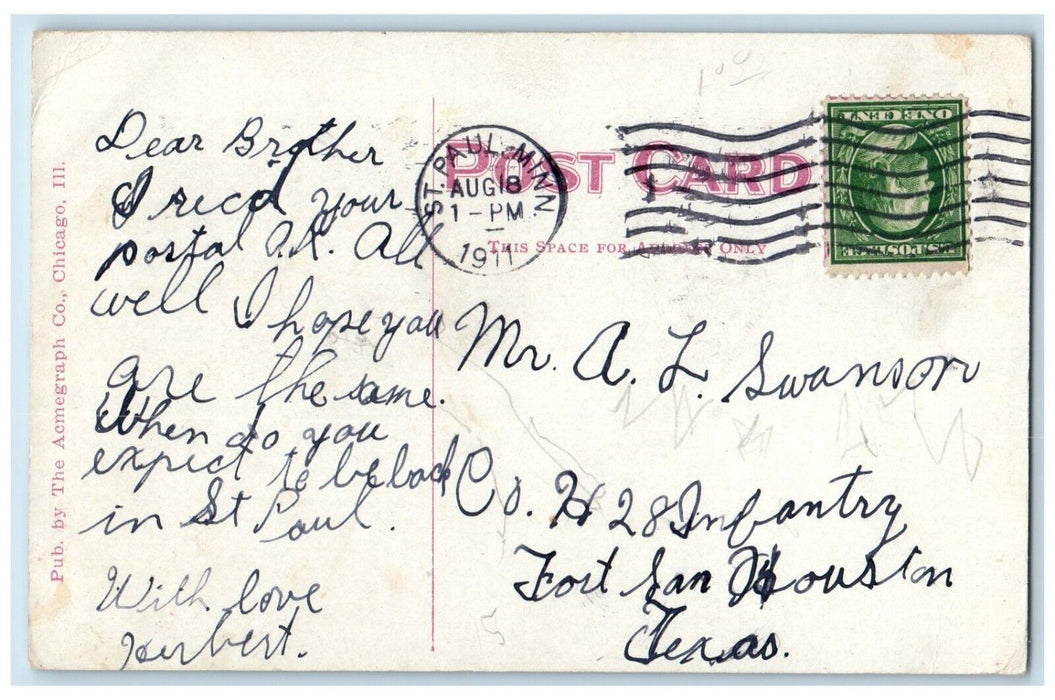 1911 Exterior View Sibley Home Oldest Building State Mendota Minnesota Postcard