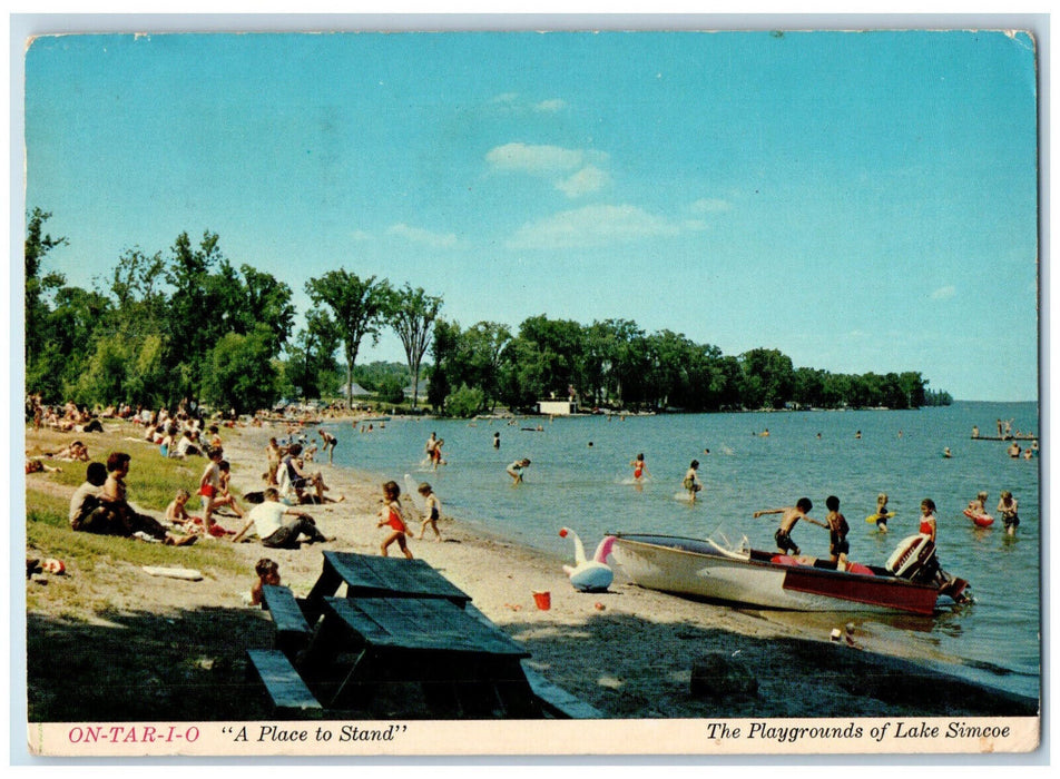 1974 A Place to Stand Playground of Lake Simcoe Ontario Canada Postcard