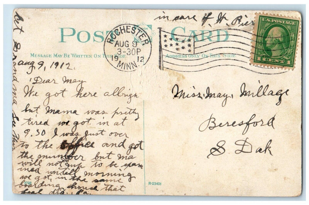 1912 Fifth Street Entrance Mayo Park Rochester Minnesota Posted Vintage Postcard