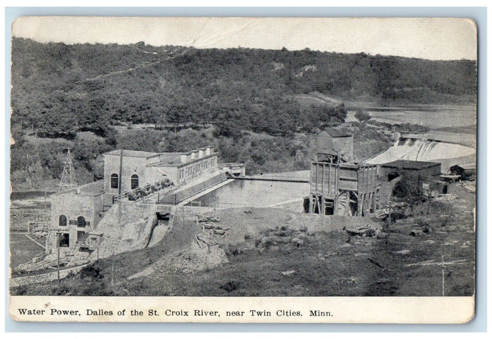 1908 Water Power Dalles St Croix River Twin Cities Minnesota MN Vintage Postcard