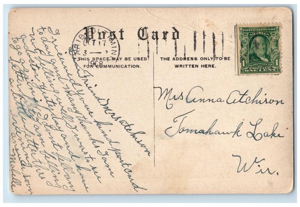1908 Water Power Dalles St Croix River Twin Cities Minnesota MN Vintage Postcard