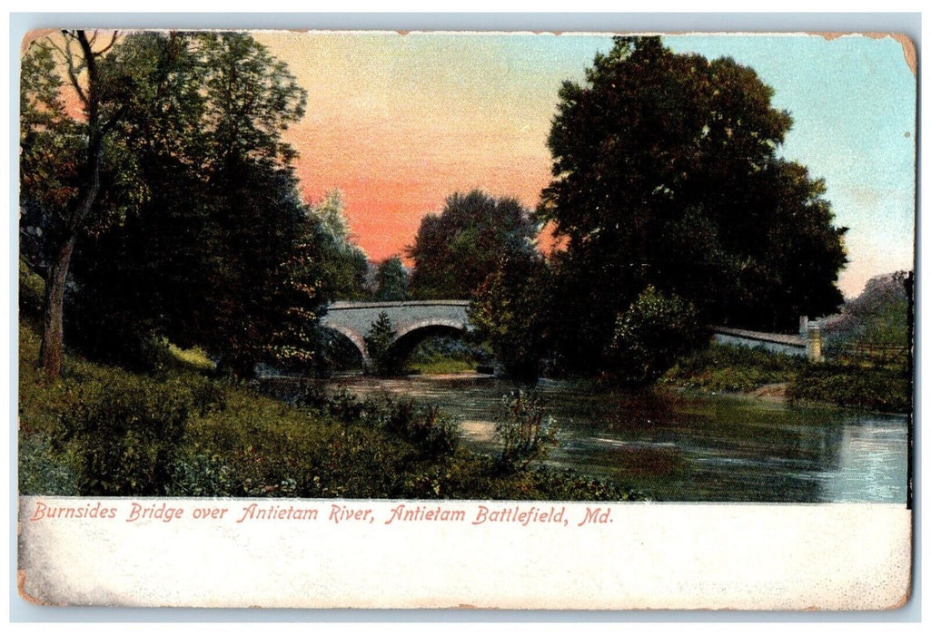 c1905 Burnsides Bridge Antietam River Antietam Battlefield Maryland MD Postcard
