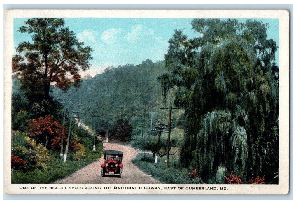 c1920 One Beauty Spots Along National Highway East Cumberland Maryland Postcard