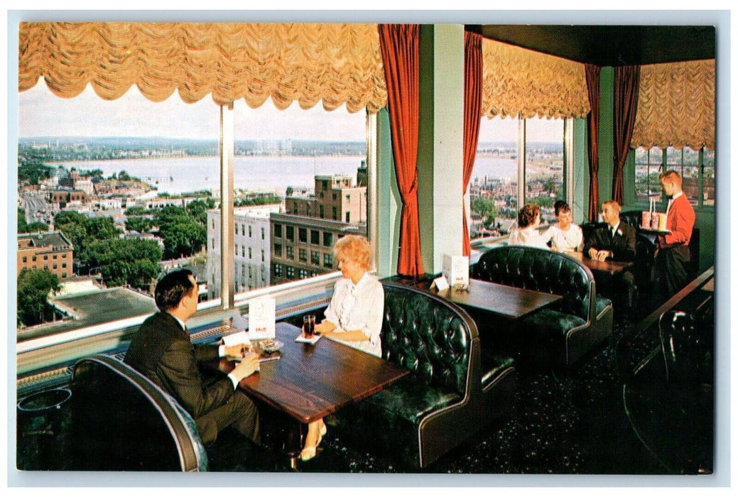 c1960 Eastland Motor Hotel Top East Restaurant Interior Portland Maine Postcard