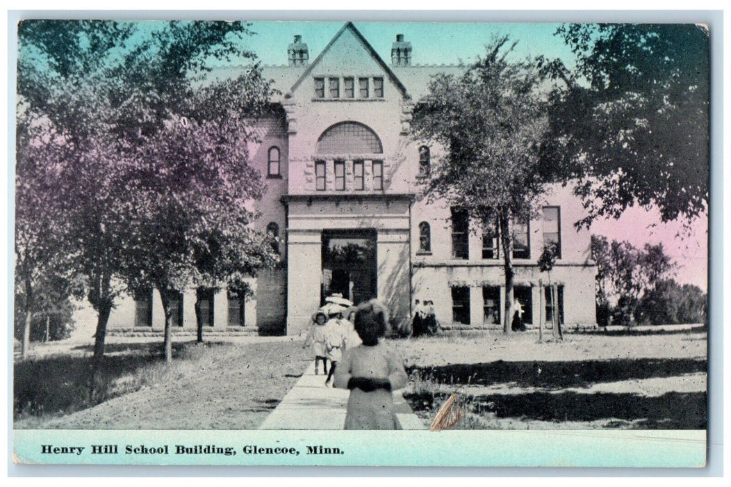 c1910 Henry Hill School Building Glencoe Minnesota MN Unposted Vintage Postcard