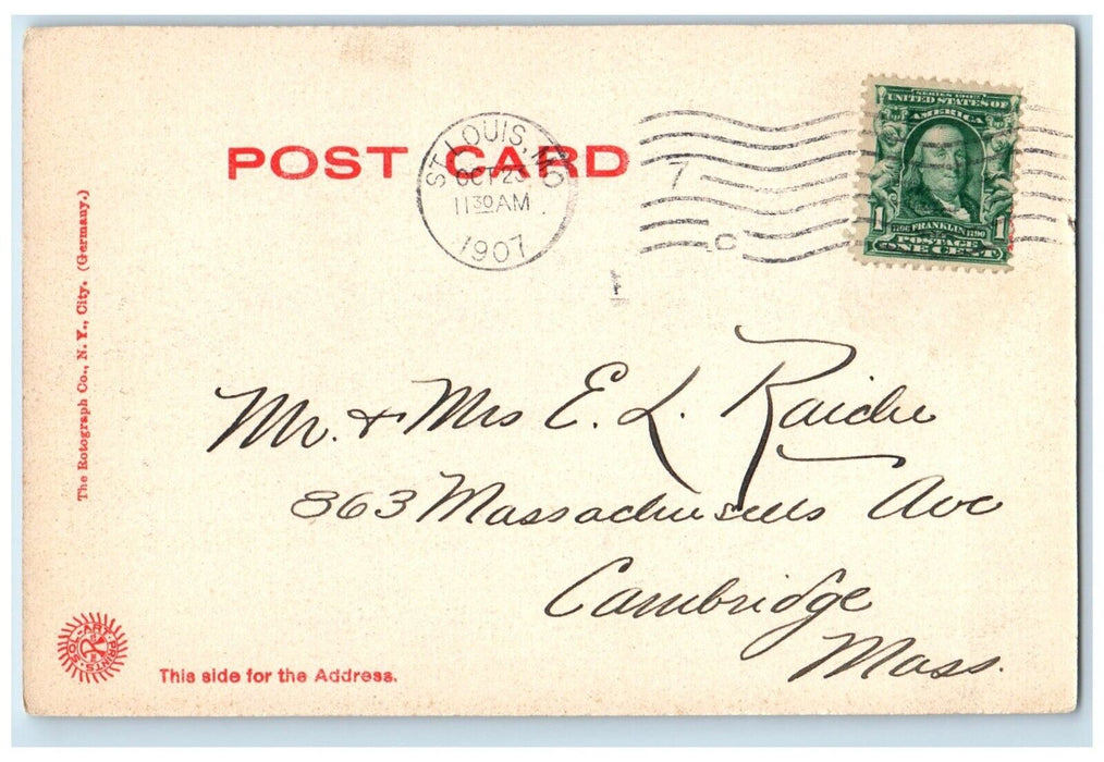 1907 Towers Of University Hall Washington University St. Louis MO Postcard