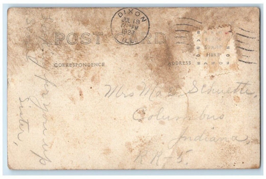 1927 River View Near Camp Dixon Illinois IL RPPC Photo Posted Postcard