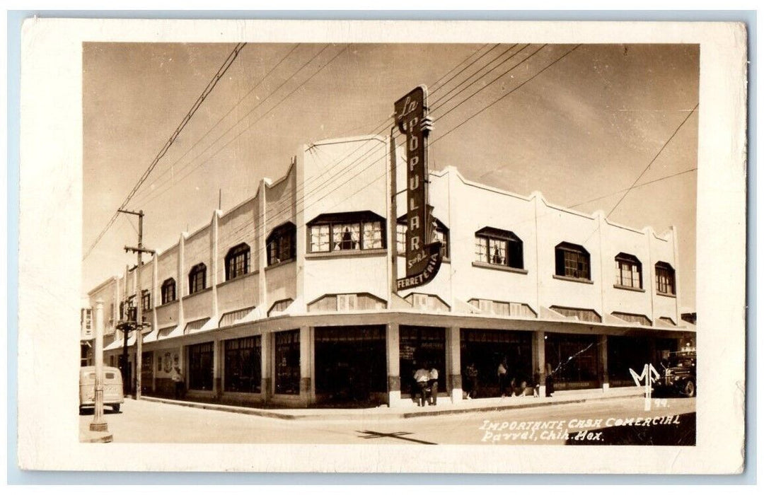 c1950's Important Commerce House Chihuahua Mexico  RPPC Photo Unposted Postcard