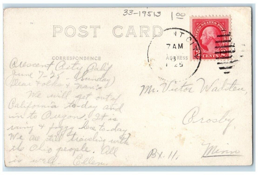 1925 Hanging Rock View Walnut Canyon Arizona AZ RPPC Photo Posted Postcard