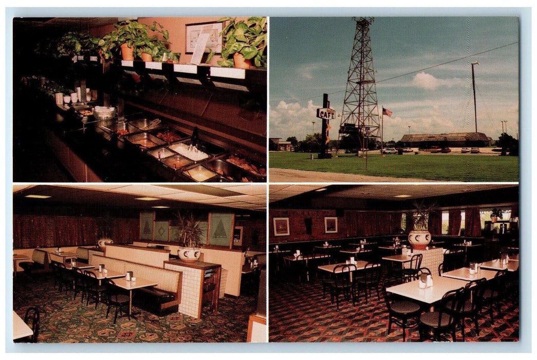 c1960 Hensley's Restaurant Country Club Multiview Interior Oklahoma OK Postcard