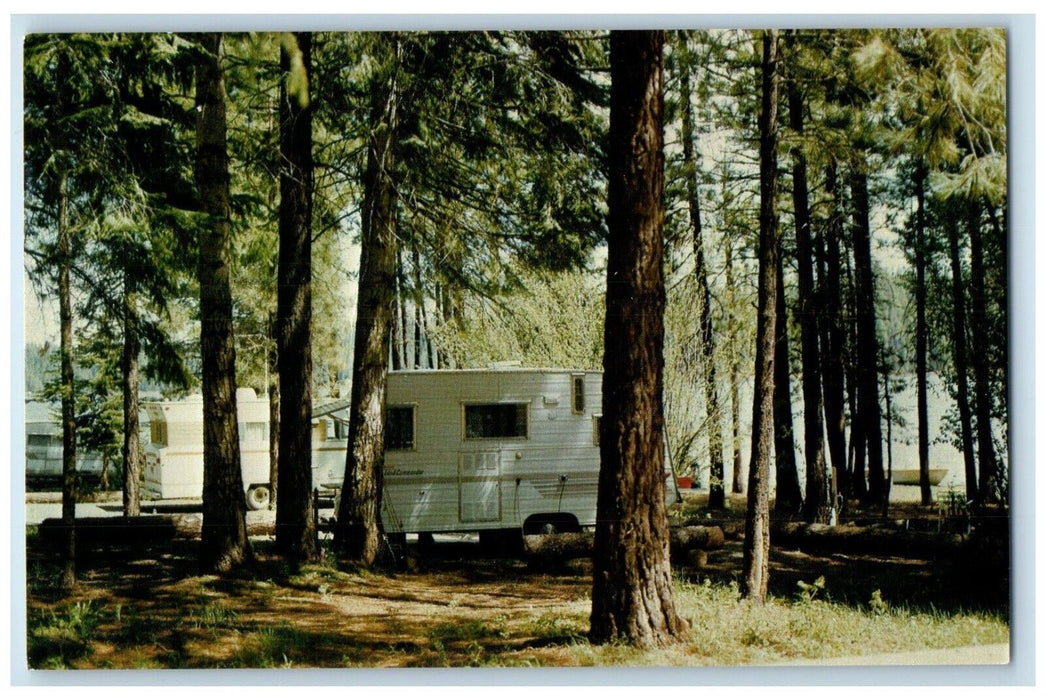 c1960 Howard Prairie Lake Resort Caravan RV Trailer Ashland Oregon OR Postcard