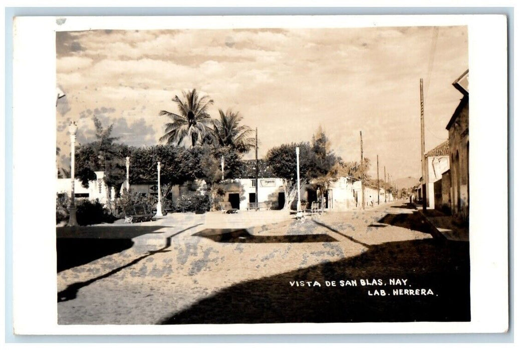 c1950's View Of Blacksmith San Blas Nayarit Mexico RPPC Photo Unposted Postcard