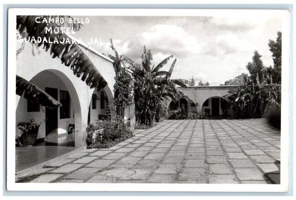 c1950's Campo Bello Motel Guadalajara Mexico RPPC Photo Posted Postcard