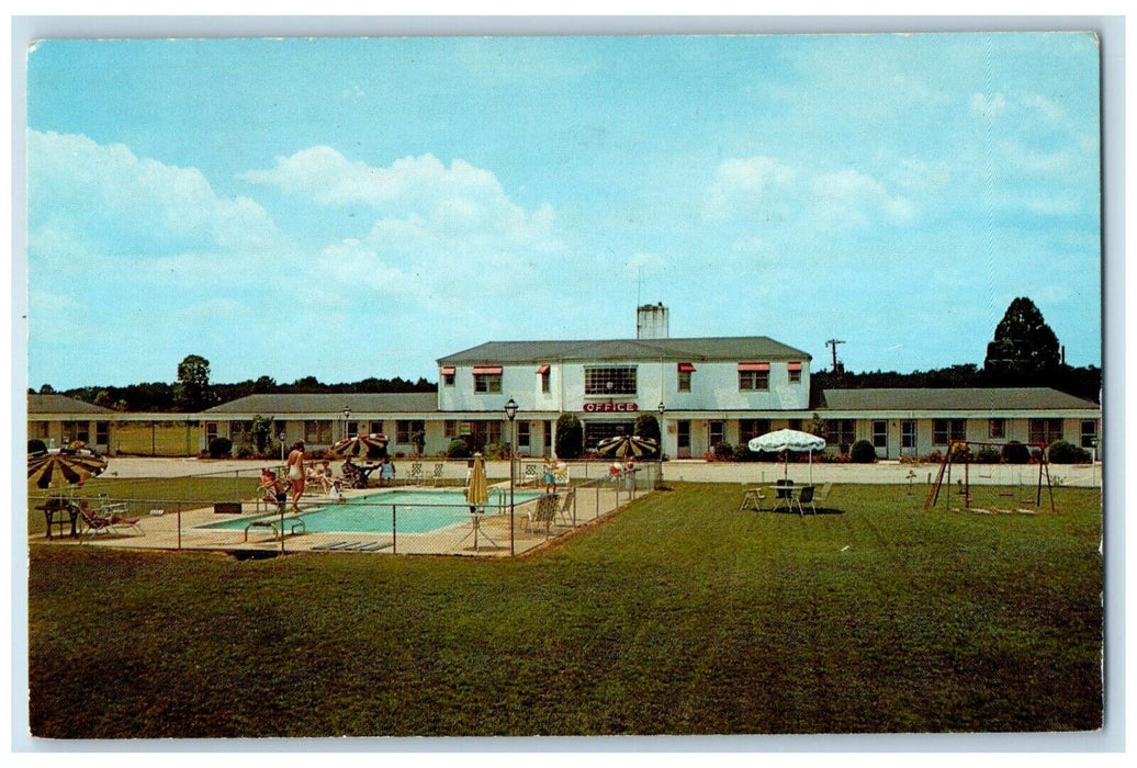 1963 Motel Bel Alton Office Swimming Pool Bel Alton Maryland MD Vintage Postcard