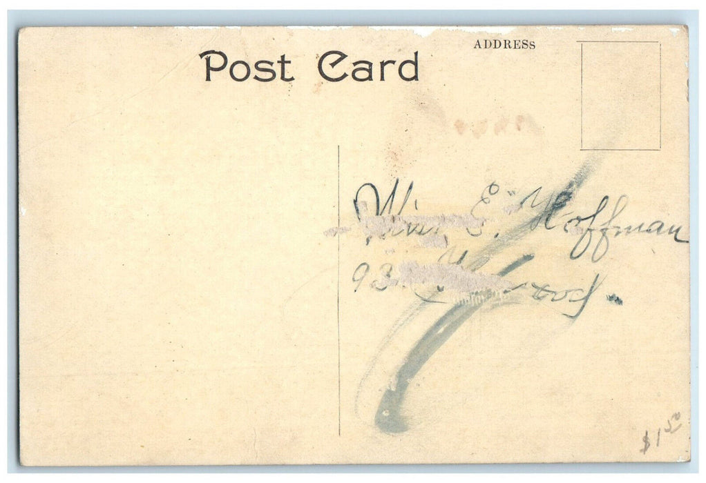 1912 Side View of Ruins of Masten Park High School Buffalo NY Postcard