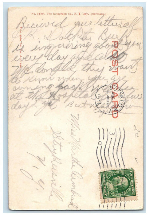 1911 State Normal School Buffalo New York NY Rotograph Co. Posted Postcard
