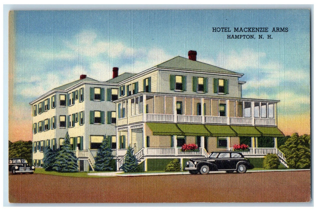 c1940's Hotel Mackenzie Arms Hampton New Hampshire NH Vintage Postcard