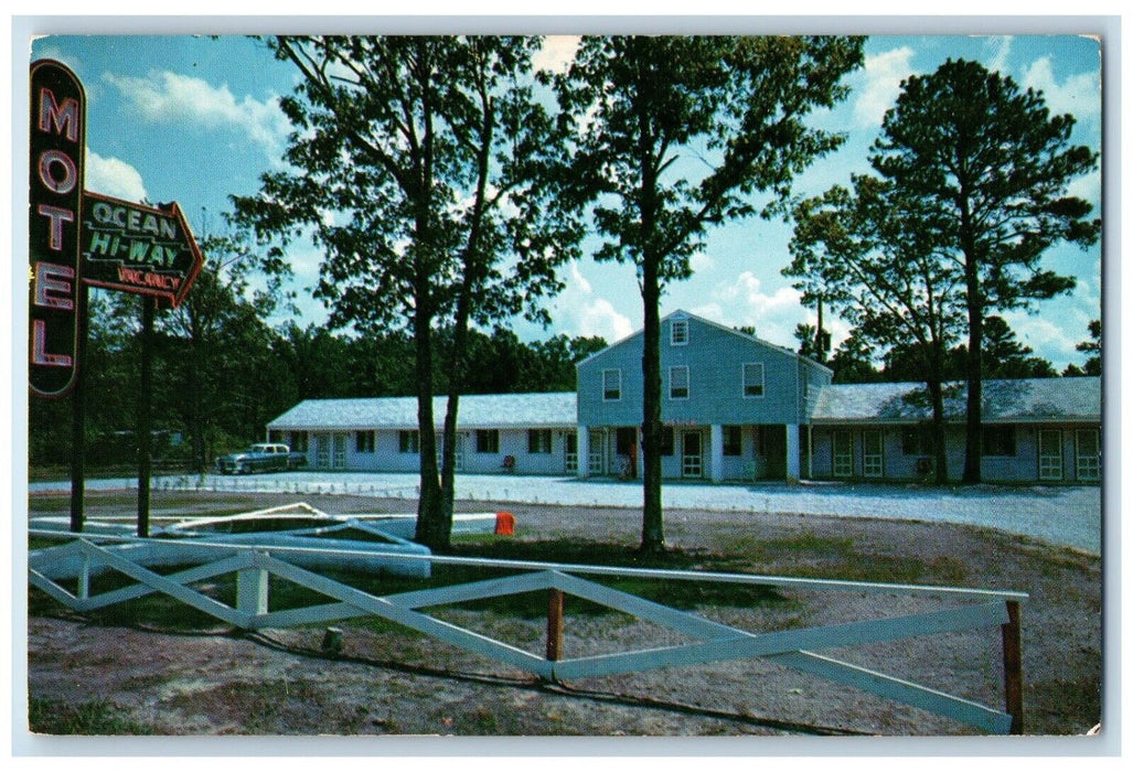 c1950's Ocean Hi Way Motel Roaside Bowers Hill Virginia VA Vintage Postcard