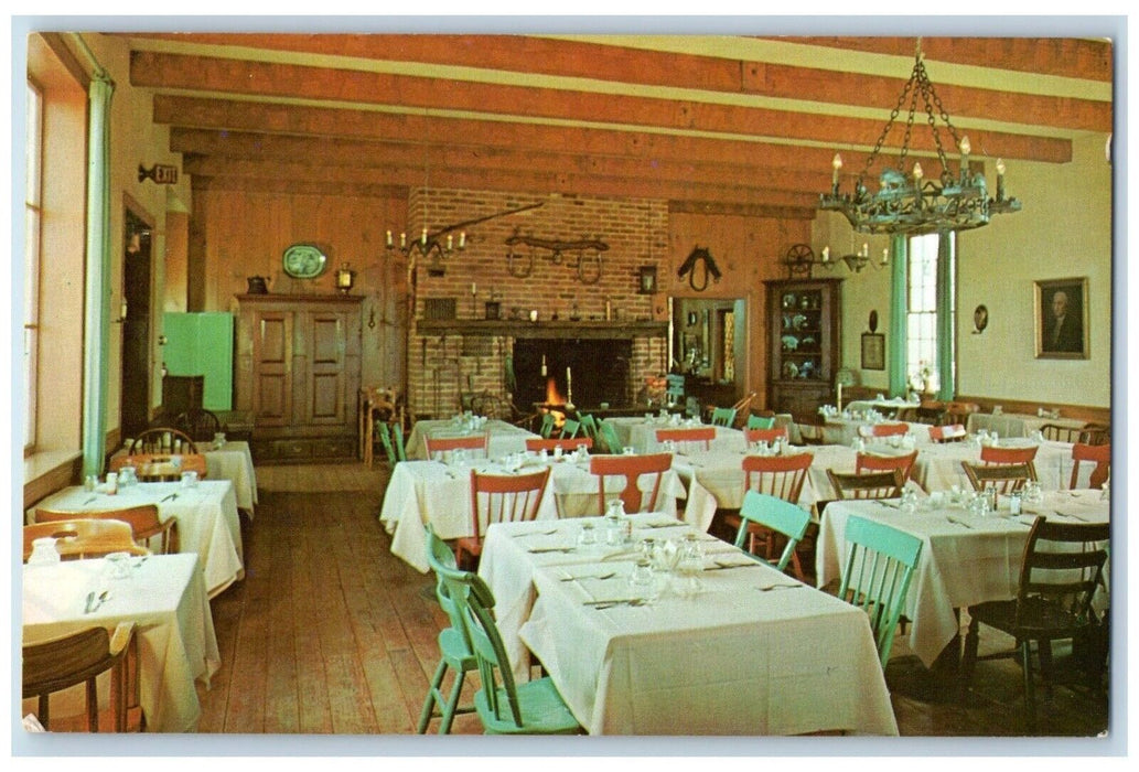 c1950's Evans Farm Inn Main Dining Room McClean Virginia VA Vintage Postcard