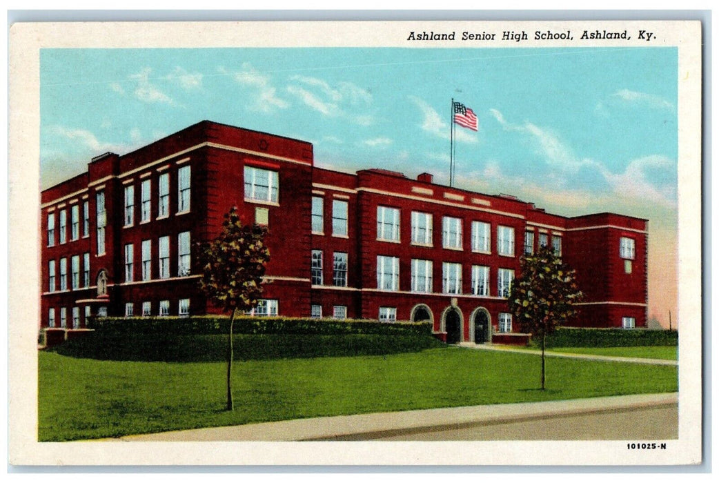 1956 Ashland Senior High School Building Ashland Kentucky KY Vintage Postcard