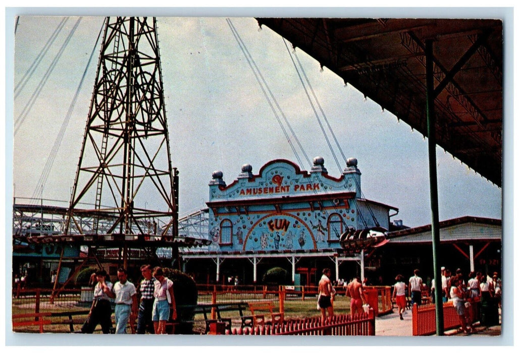 c1960's Amusement Park Ocean View Virginia VA Unposted Vintage Postcard