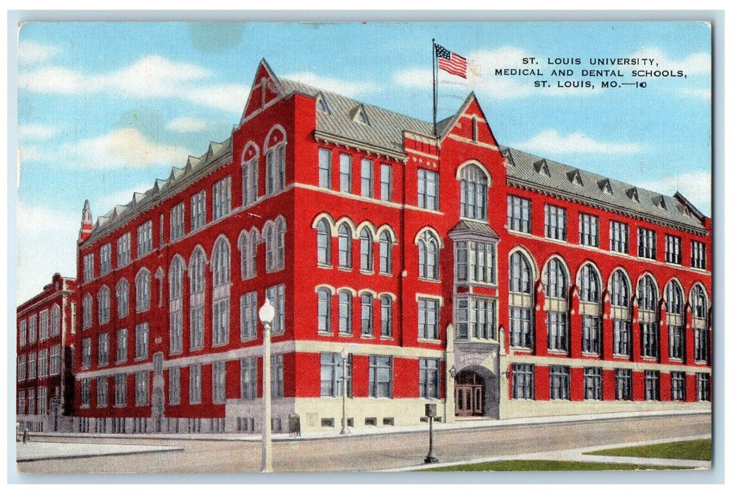 1939 St. Louis University Medical And Dental Schools St. Louis MO Postcard