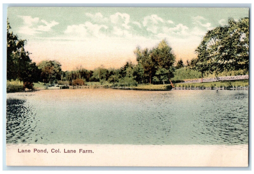 c1905 Lane Pond Colorado CO, Lane Farm View Posted Antique Postcard