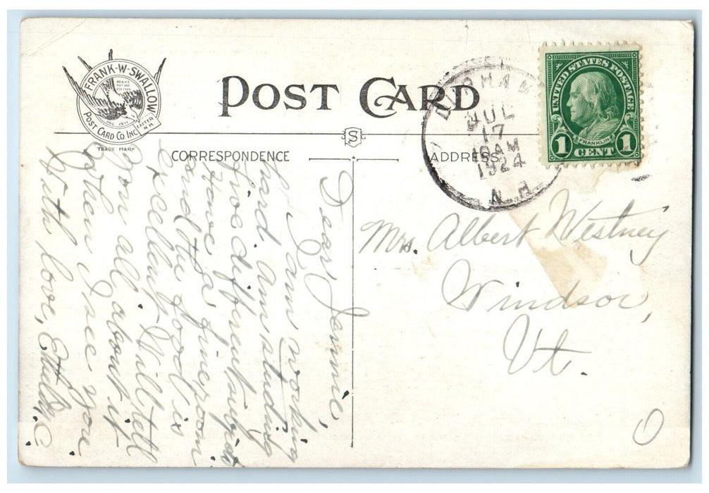 View From Tower Thompson Hall University Of NH Durham New Hampshire Postcard