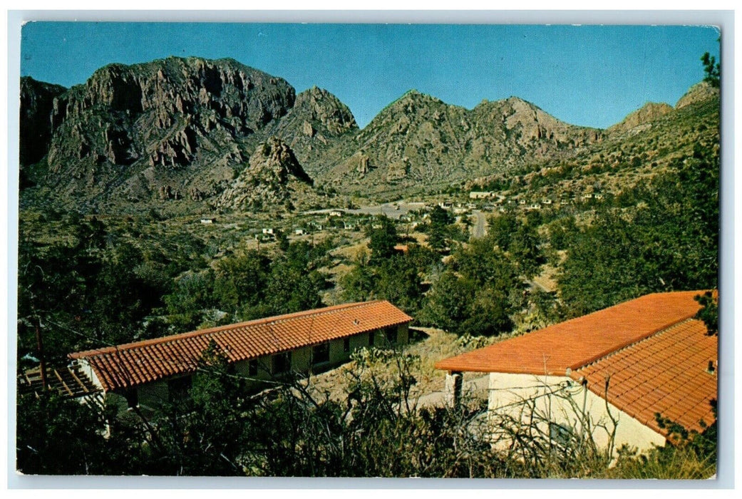 1962 Chisos Mountains Cottages Big Bend National Park Texas TX Vintage Postcard