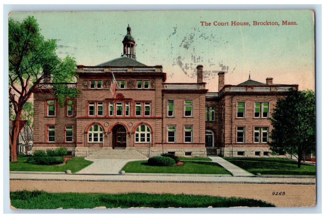 1913 The Court House Brockton Massachusetts MA Antique Posted Postcard