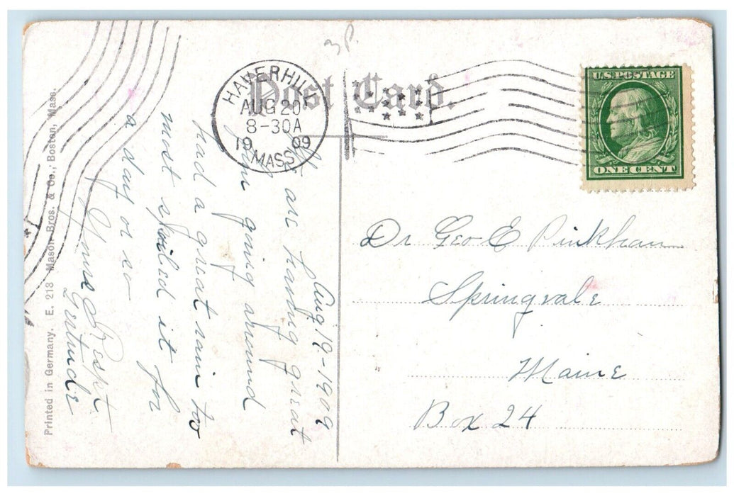 1909 The Restaurant Canobie Lake Park Haverhill Massachusetts MA Postcard