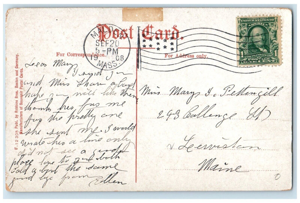 1908 Rocks At Senator Lodge's House Nahant Massachusetts MA Antique Postcard