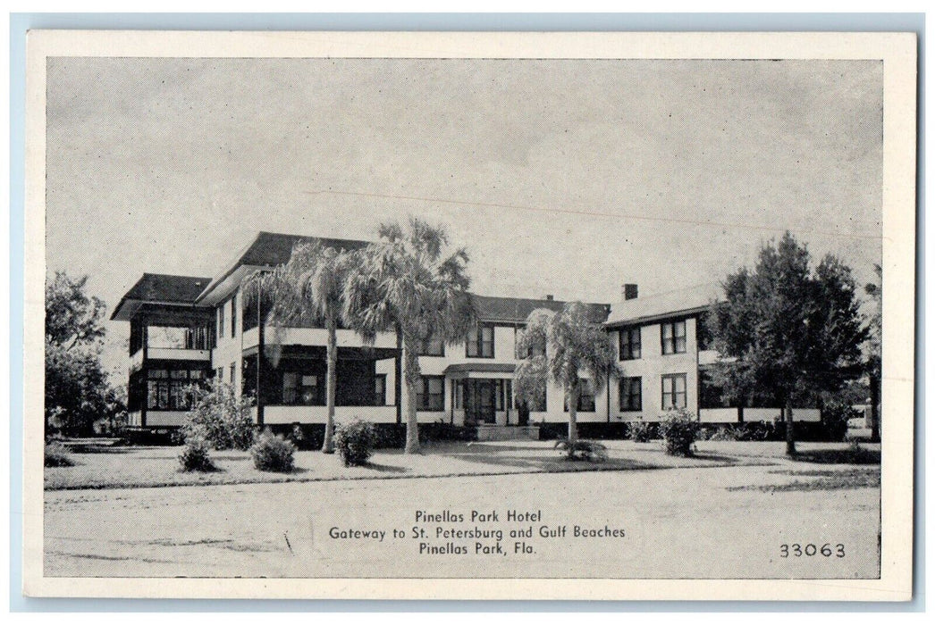 c1940 Pinellas Park Hotel Gateway St Petersburg Gulf Beaches Florida FL Postcard