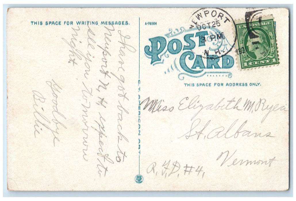 1921 Symmes Hospital Arlington Massachusetts MA Antique Posted Postcard