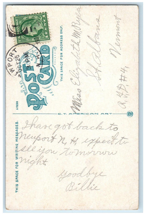 1921 Symmes Hospital Arlington Massachusetts MA Antique Posted Postcard