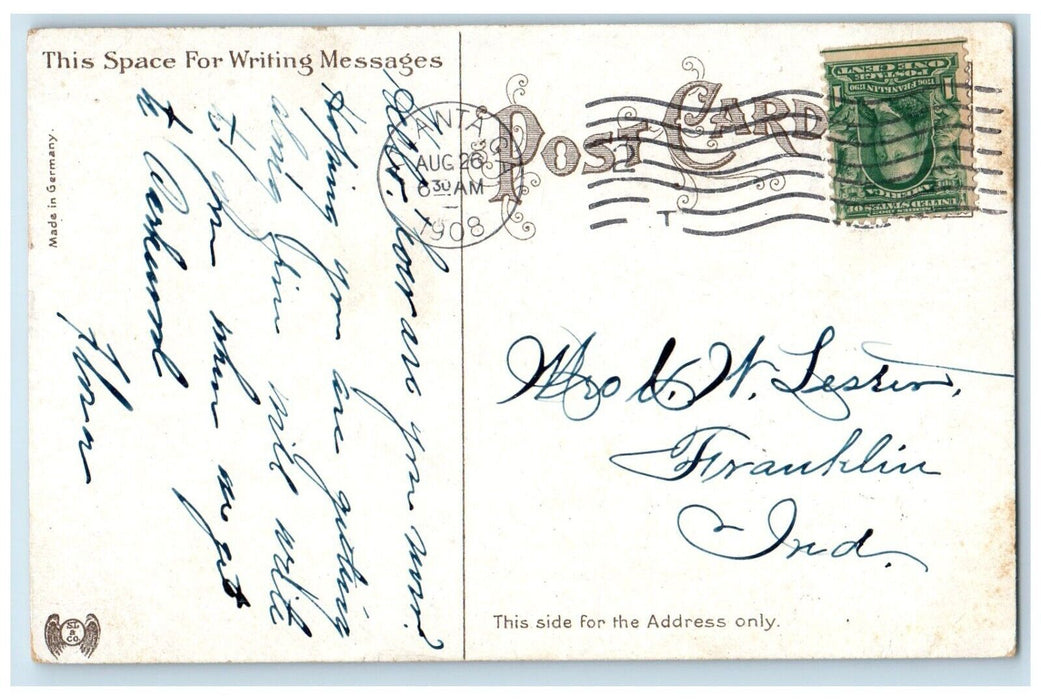 1908 Candler Building Cars Street View Atlanta Georgia GA Antique Postcard