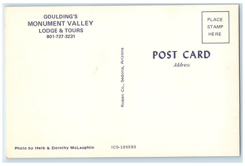 c1950's Goulding's Monument Valley Lodge Monument Valley Utah UT Postcard