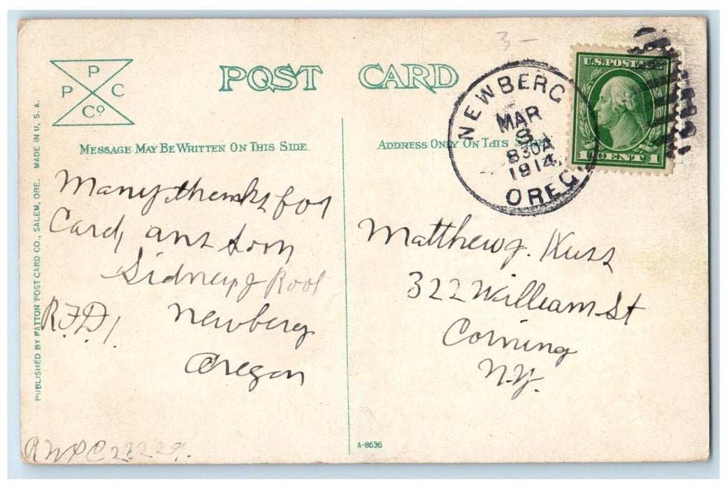 1914 Table Mountain Gold Ray Dam Power Plant Bridge Rogue River Oregon Postcard