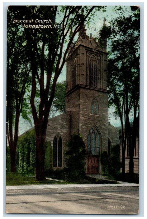 1908 Episcopal Church Chapel Exterior Building Road Johnstown New York Postcard