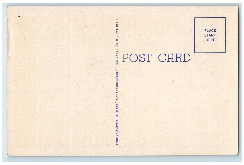 c1940 Muskegon Junior College Exterior Building Field Muskegon Michigan Postcard