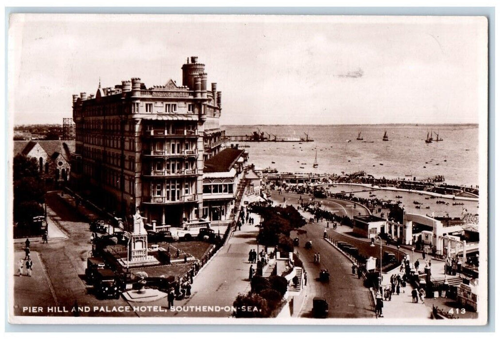 1951 Pier Hill Palace Hotel Southend On Sea Essex England RPPC Photo Postcard