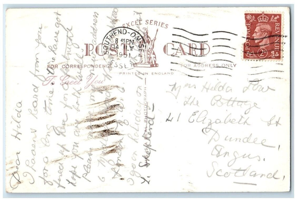 1951 Pier Hill Palace Hotel Southend On Sea Essex England RPPC Photo Postcard
