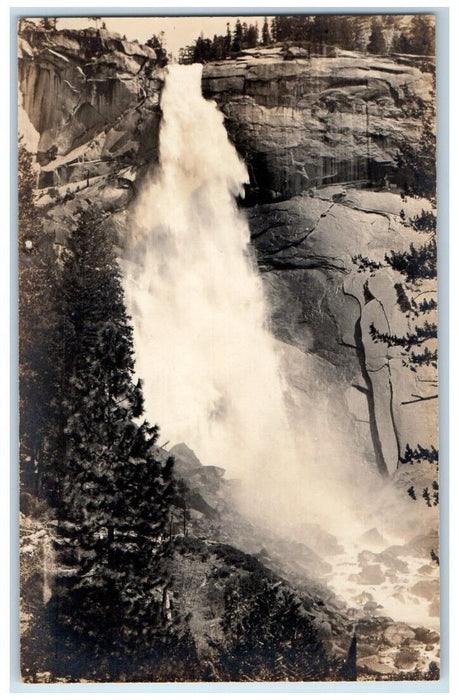 c1910's Nevada Falls View Boysen Yosemite CA RPPC Photo Unposted Postcard