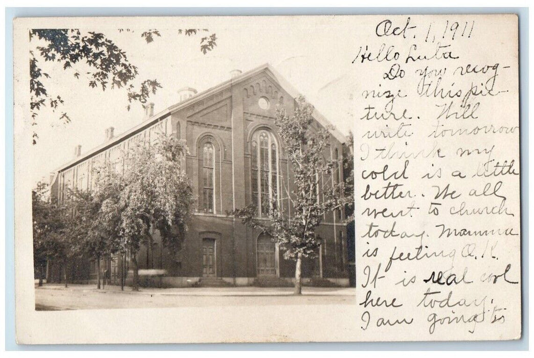 1911 Mount Vernon Church View Washington D.C. RPPC Photo Posted Postcard