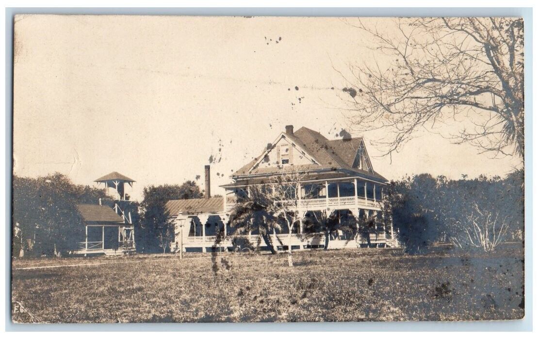 c1910's Home Residence View Port St. Lucie Florida FL  RPPC Photo Postcard