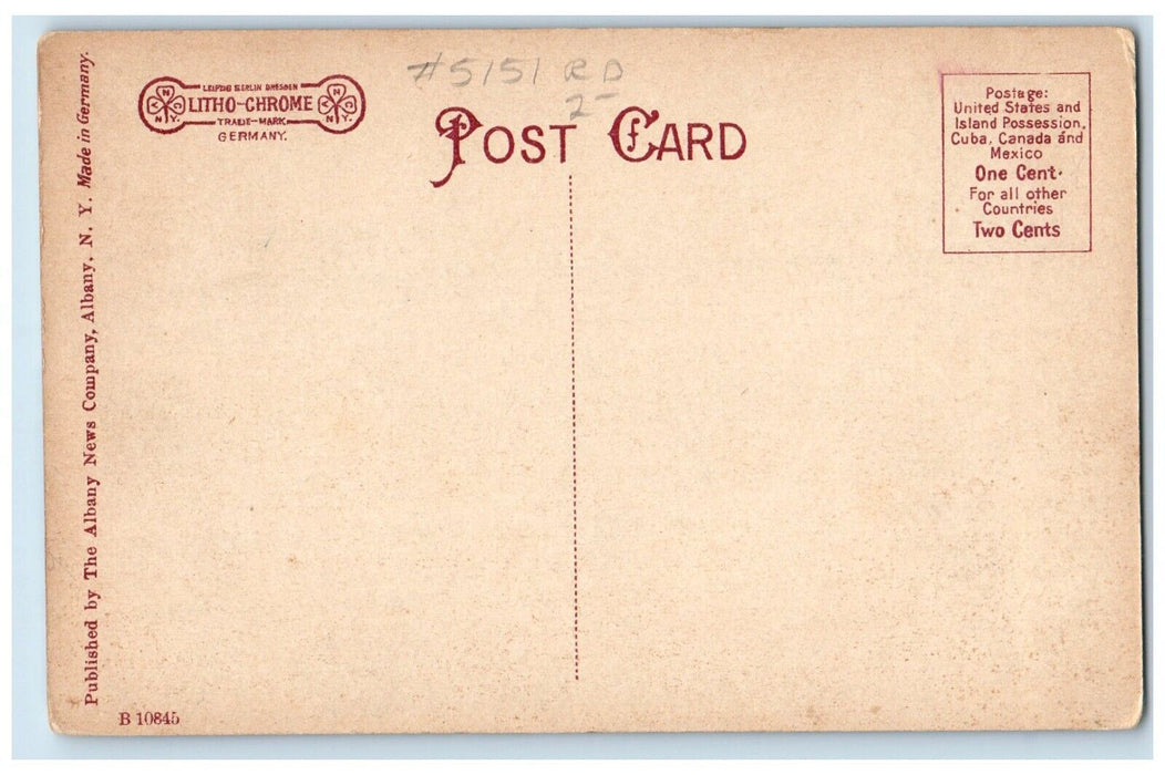 c1910's Hawk Street Viaduct Showing Capitol St. Agnes School Albany NY Postcard