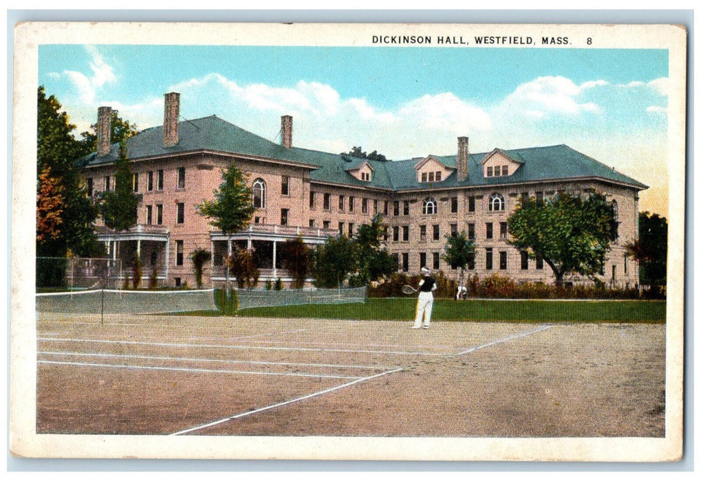 c1920's Dickinson Hall Westfield Massachusetts MA Antique Unposted Postcard