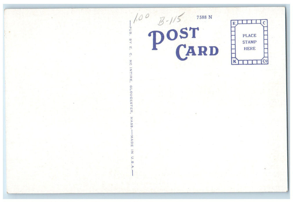 c1930's Capt. Bickfords Boat Landing Rocky Neck East Gloucester MA Postcard