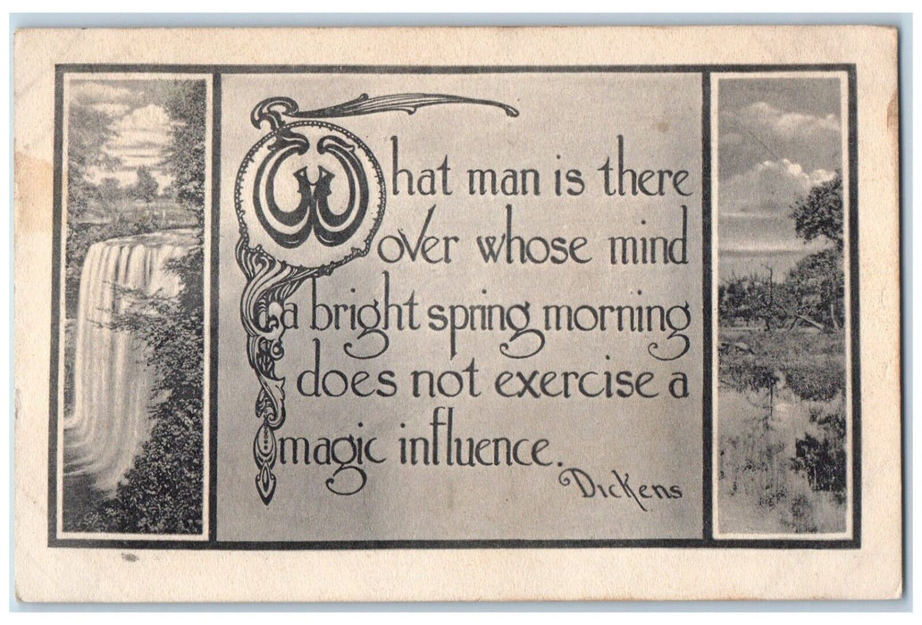 1912 What Man There Over Proverb Boston Massachusetts Vintage Antique Postcard